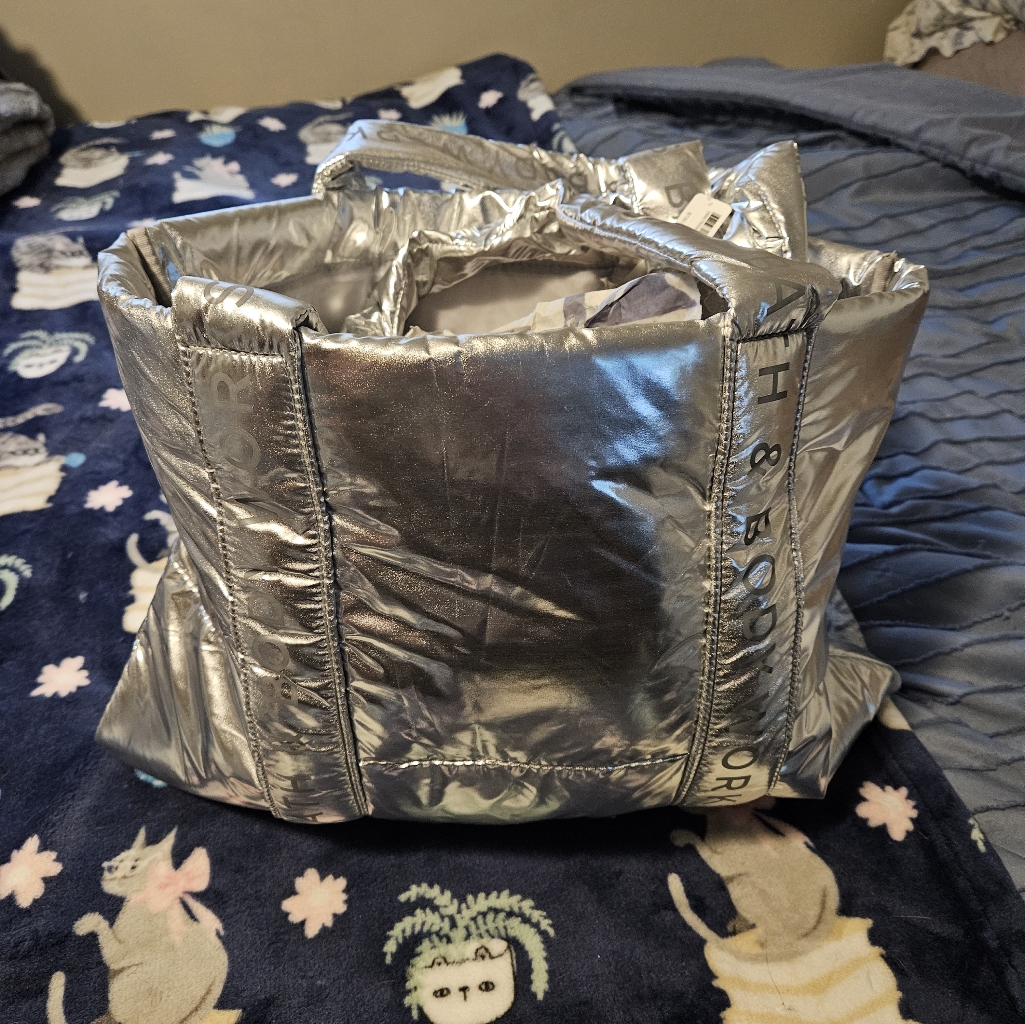 Brand New  Silver Bath  Body Bag